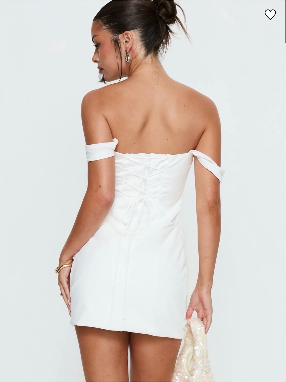 Princess Polly White Off-the-Shoulder Corset Mini Dress - Picture 2 of 5